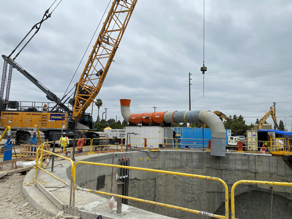 CONSTRUCTION CONTINUES ON BUILDING ACCESS SHAFT